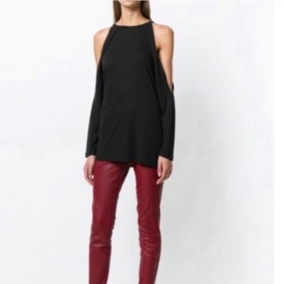 NWT IRO Camna slit sleeve cold shoulder top - Picture 1 of 9